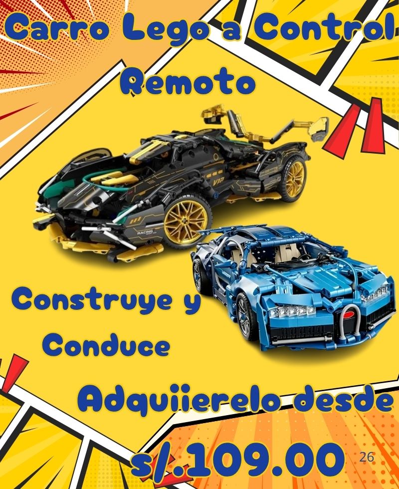 Carro Lego a Control Remoto 1:16 – ¡Construye y Conduce!