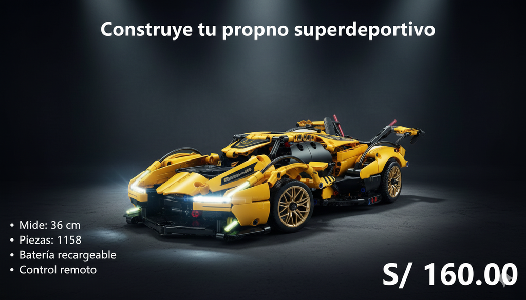 Carro Lego a Control Remoto 1:14 – ¡Construye y Conduce!