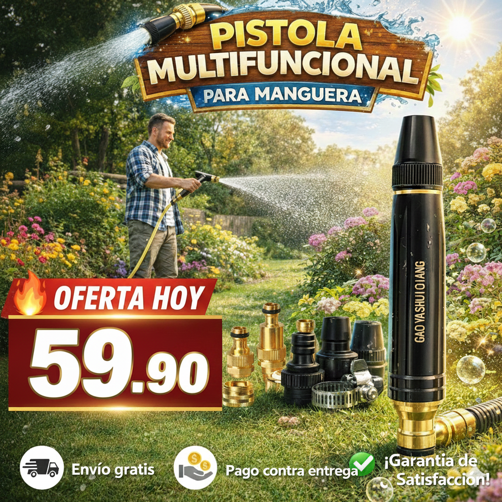 pistola multifuncional de agua