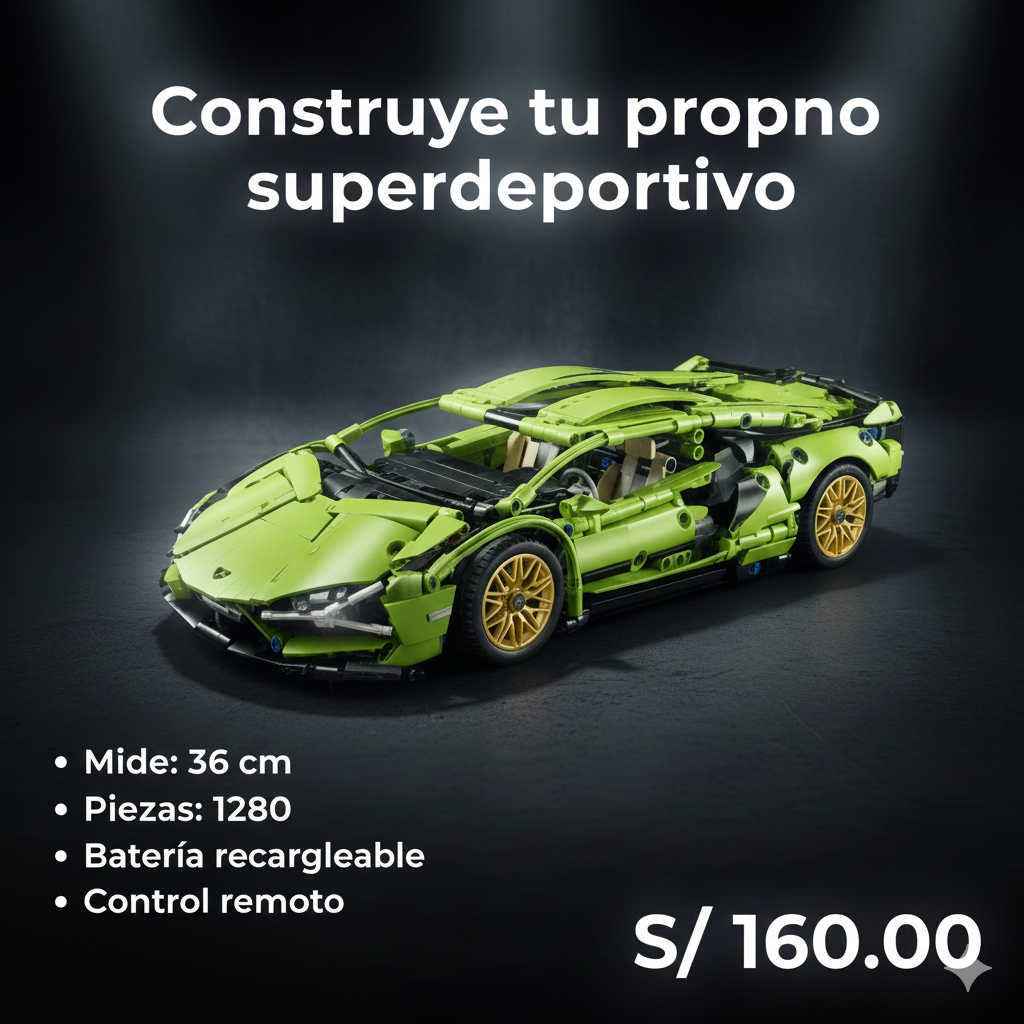 Carro Lego a Control Remoto 1:14 – ¡Construye y Conduce!