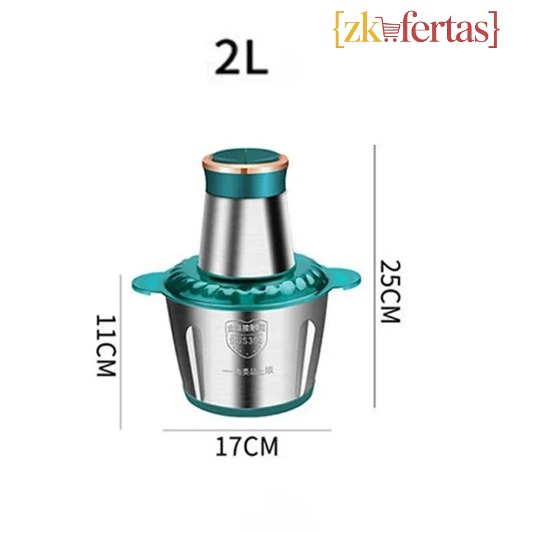 Procesador de alimentos, picadora de carne de acero inoxidable de 2L