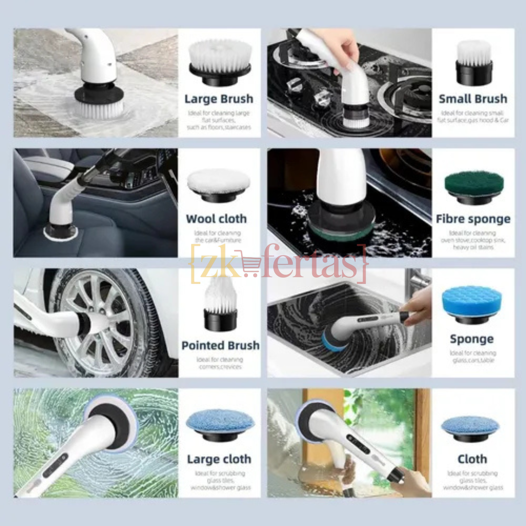 💧 “Limpia 3 veces más rápido y sin esfuerzo con el Cepillo Eléctrico 9 en 1 ”